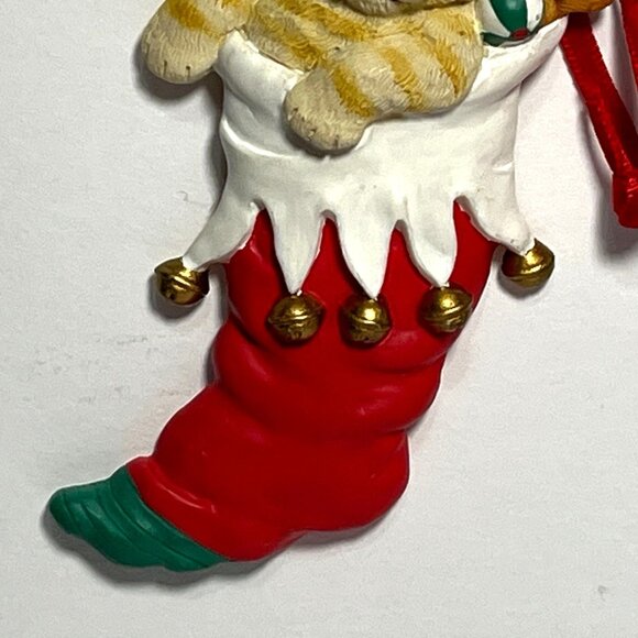 Cat In Christmas Stocking Ornament - Picture 3 of 4
